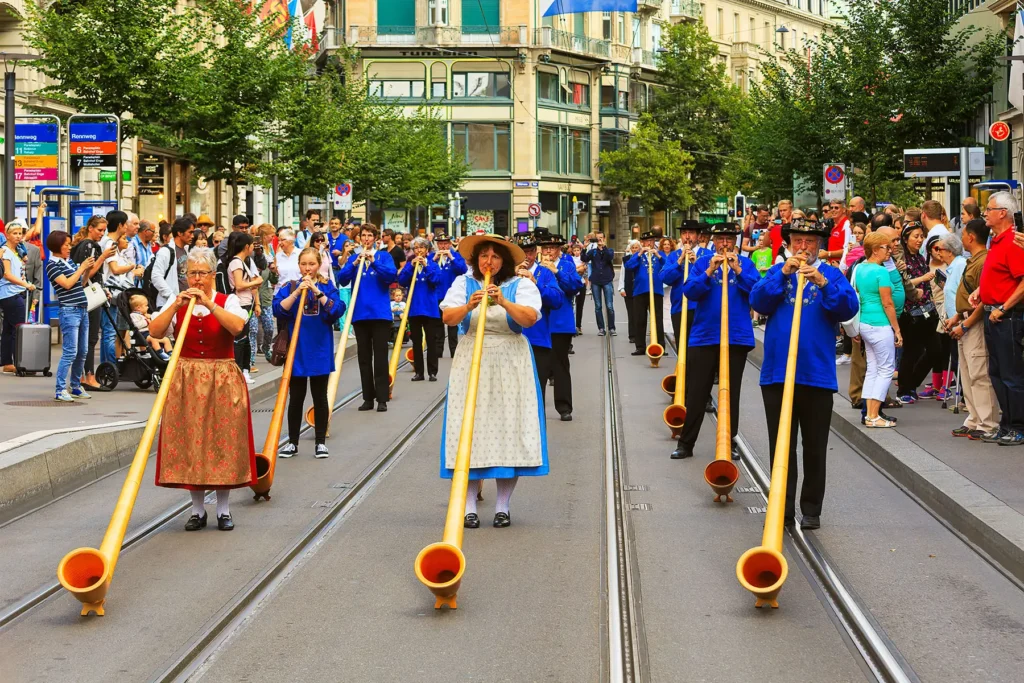 alphorn zurich swiss national day